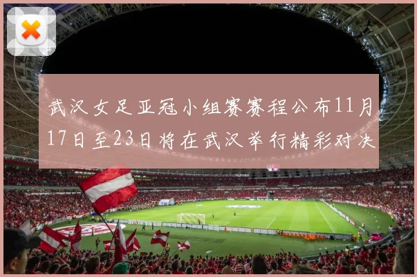 武汉女足亚冠小组赛赛程公布11月17日至23日将在武汉举行精彩对决